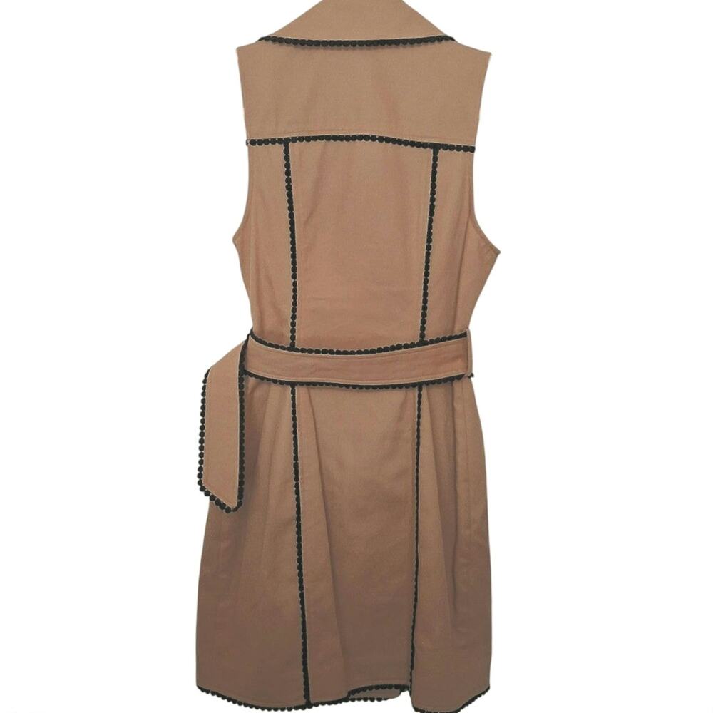 NWT L'AGENCE Camel Tan Double-Breasted Belted Dress Vest Women's Size 4 - Picture 3 of 4